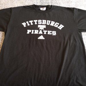 Pittsburgh Pirates T shirt-Black XL Adidas